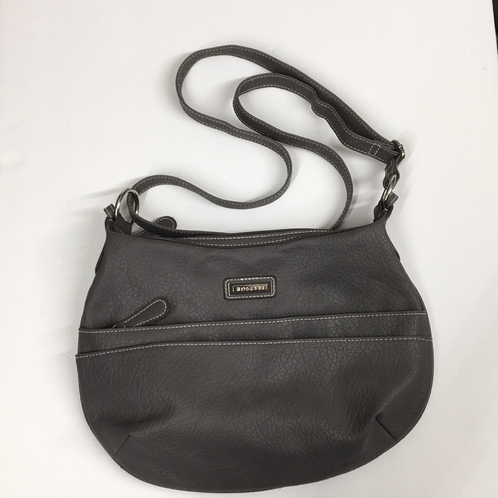 Rosetta Gray purse front zip & slip front pocket